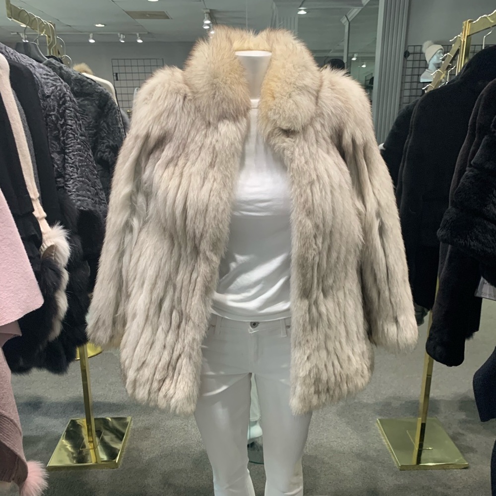 Blue Fox Fur Coat
